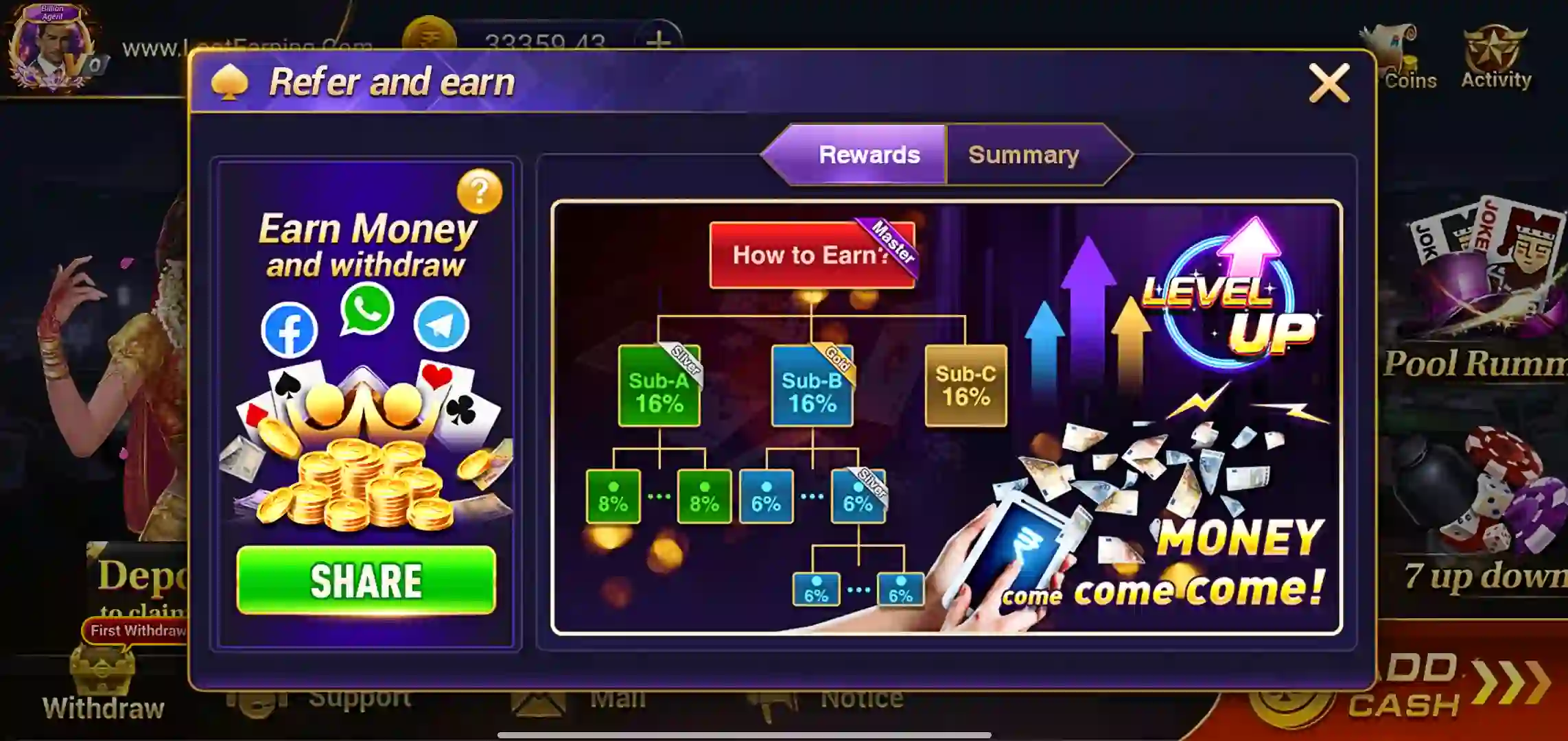 Refer & Earn - Happy Ace Casino